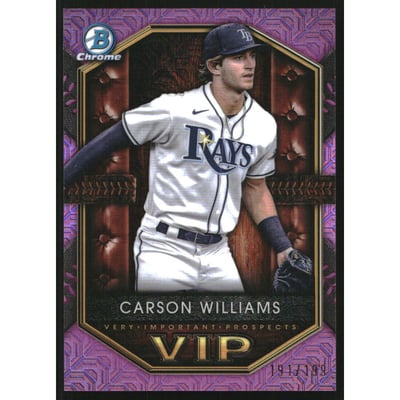 2025 Bowman Chrome Mega Box Very Important Prospects Pink Refractors #VIP1 Carson Williams
