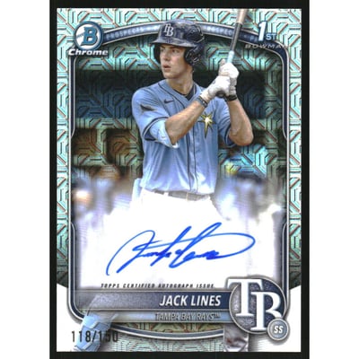 2025 Bowman Chrome Prospect Autographs HTA Choice Refractors #CPAJLI Jack Lines