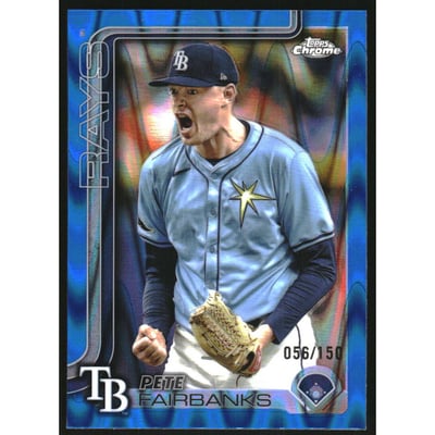 2025 Topps Chrome Blue RayWave Refractors #84 Pete Fairbanks
