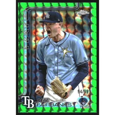 2025 Topps Chrome Green Geometric Refractors #84 Pete Fairbanks