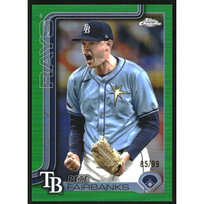 2025 Topps Chrome Green Refractors #84 Pete Fairbanks