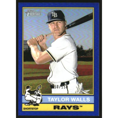 2025 Topps Heritage Chrome Blue Refractors #610 Taylor Walls