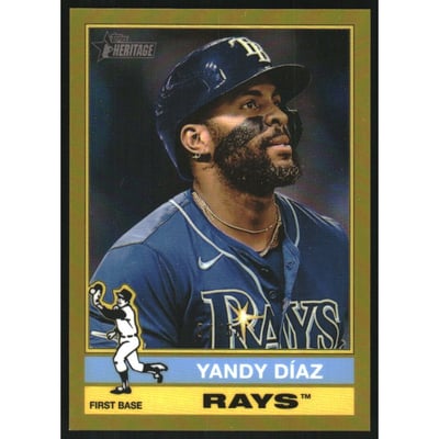 2025 Topps Heritage Chrome Gold Refractors #215 Yandy Diaz