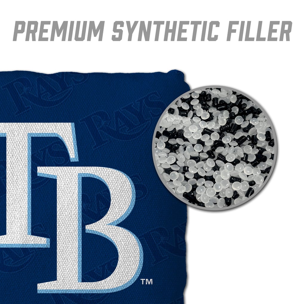Tb Rays Colors Fanpoint Tampa Bay Rays Four-Piece Cornhole Bag Set