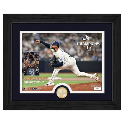 Freddy Peralta Tampa Bay Rays Highland Mint 2026 American League Championship Series MVP 13" x 16" Bronze Coin Photo Mint