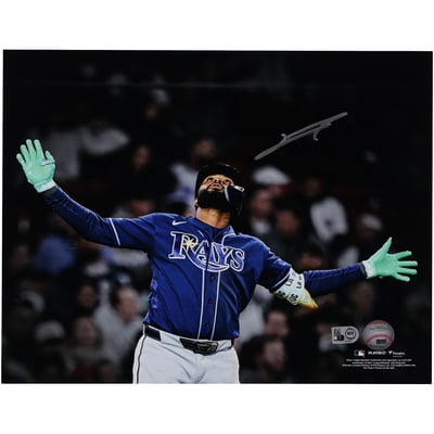 Junior Caminero Tampa Bay Rays Autographed Fanatics Authentic 11" x 14" Home Run Celebration Spotlight Photograph