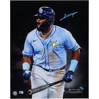 Junior Caminero Tampa Bay Rays Autographed Fanatics Authentic 16" x 20" Unleashed Screaming Celebration Photograph - Limited Edition of 25