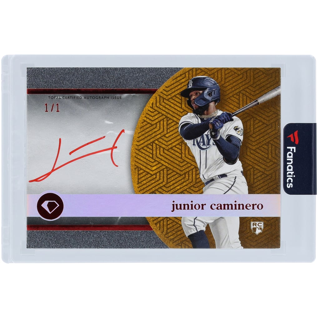 Junior Caminero Tampa Bay Rays Autographed 2024 Topps Diamond 