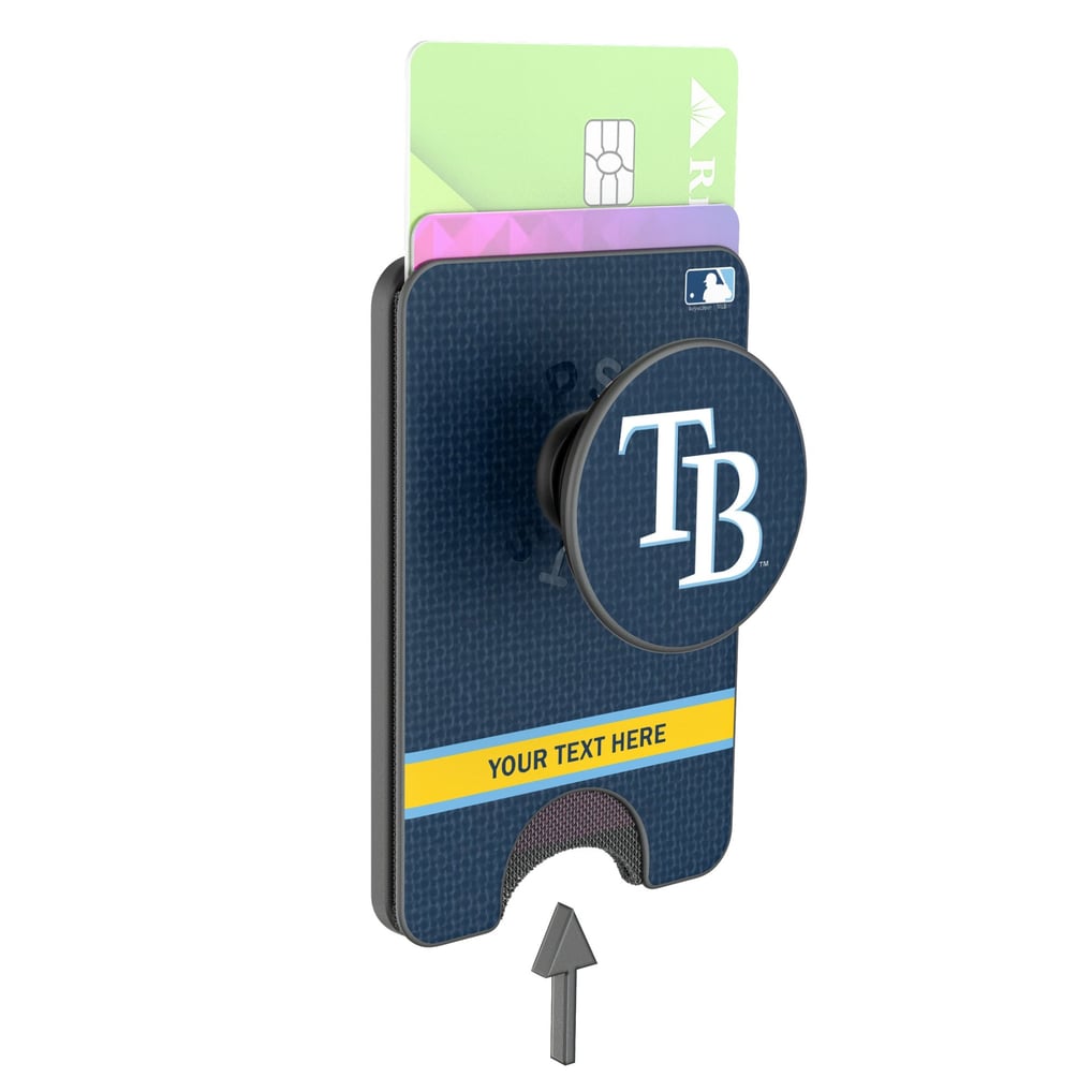 Tampa Bay Rays Keyscaper Personalized Solid PopSockets Magnetic Wallet
