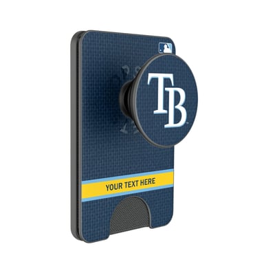 Tampa Bay Rays Keyscaper Personalized Solid PopSockets Magnetic Wallet