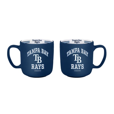 Tampa Bay Rays Logo Brands Two-Piece 15oz. Stripe Mug Set