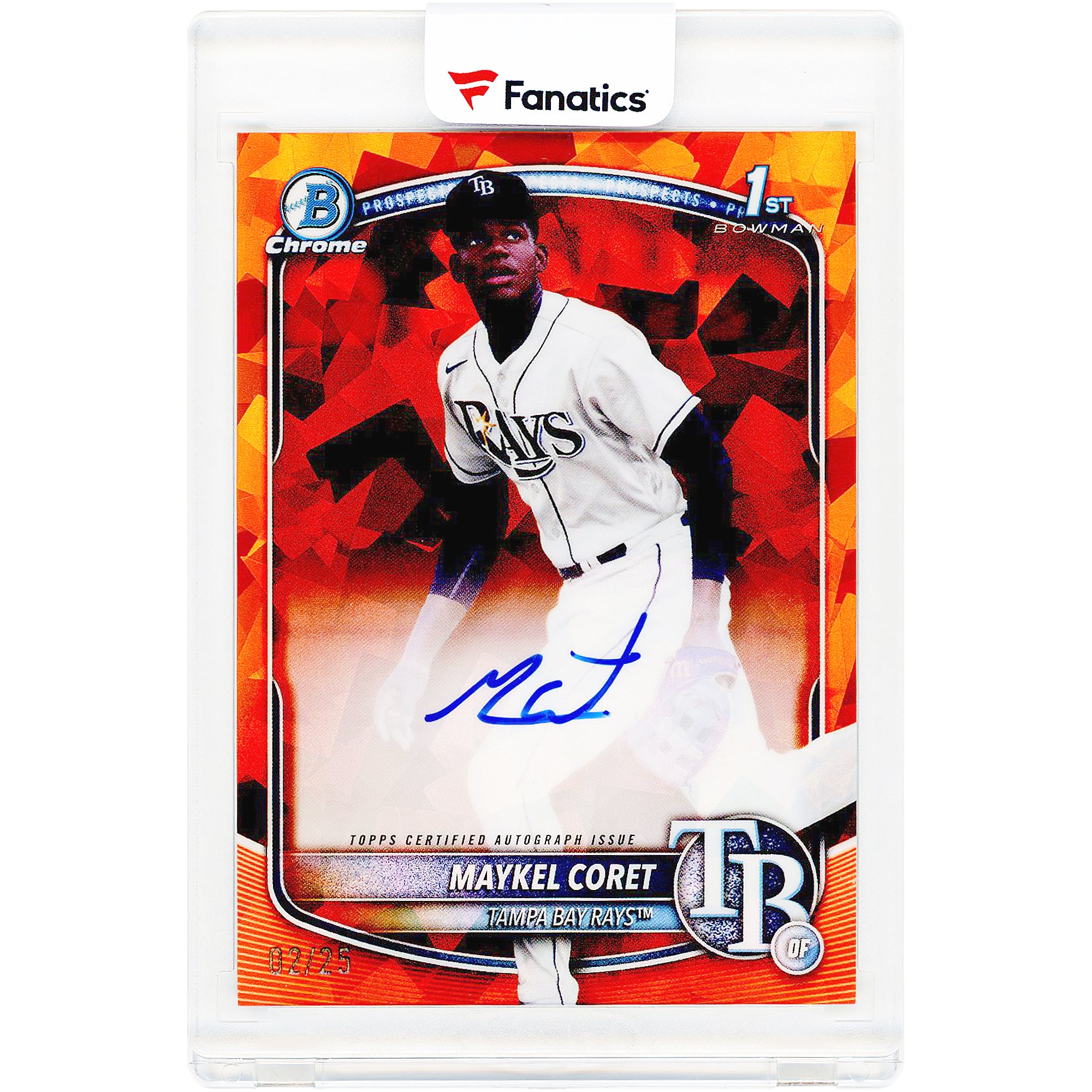 Maykel Coret Tampa Bay Rays Autographed 2025 Bowman Draft Chrome 