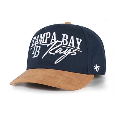 Tampa Bay Rays '47 Scribe Line Hitch Adjustable Hat - Navy/Light Brown