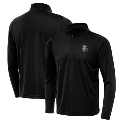 Tampa Bay Rays Antigua Sugar Skull Tribute Quarter-Zip Pullover - Black