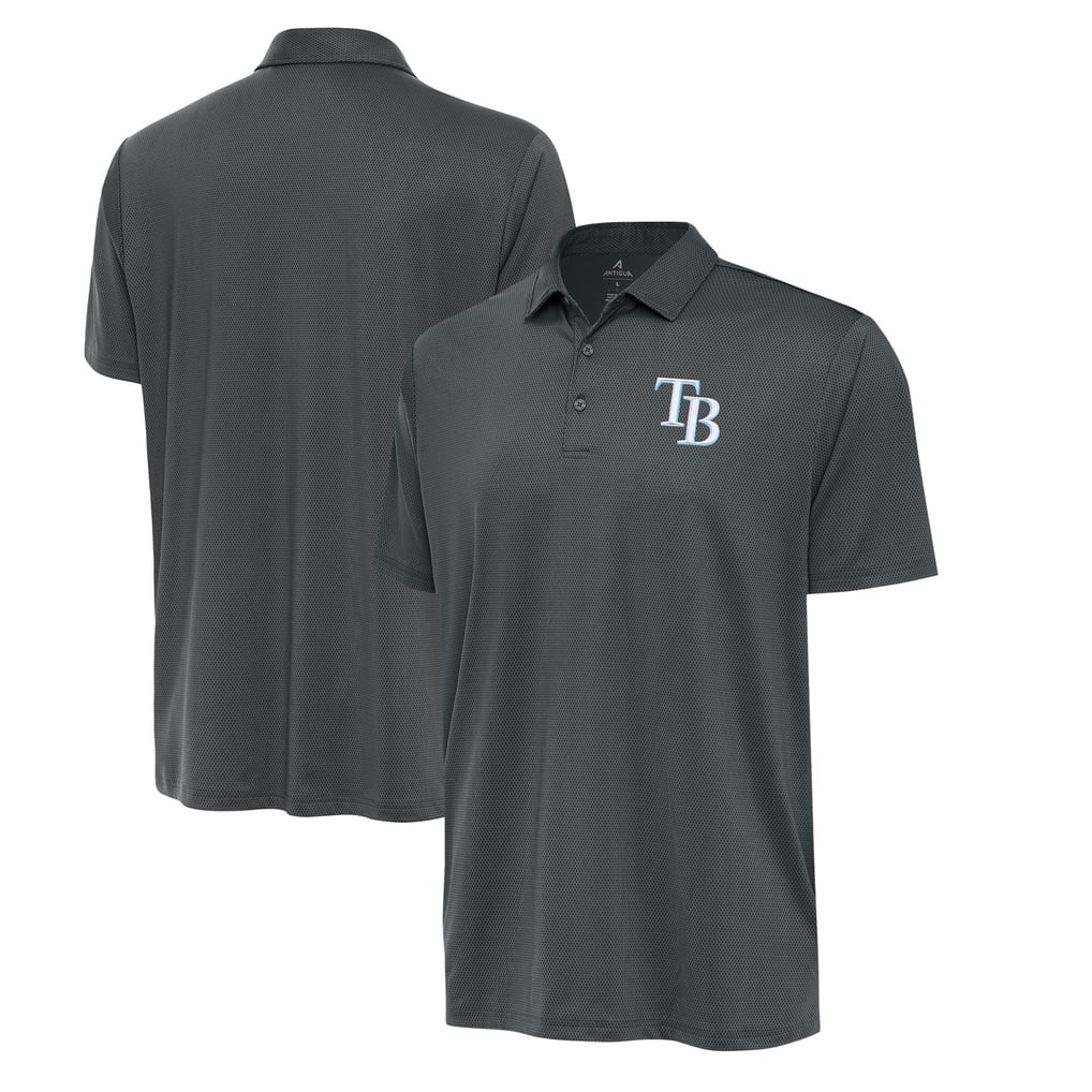  Tampa Bay Rays Antigua Eclipse Polo - Pewter