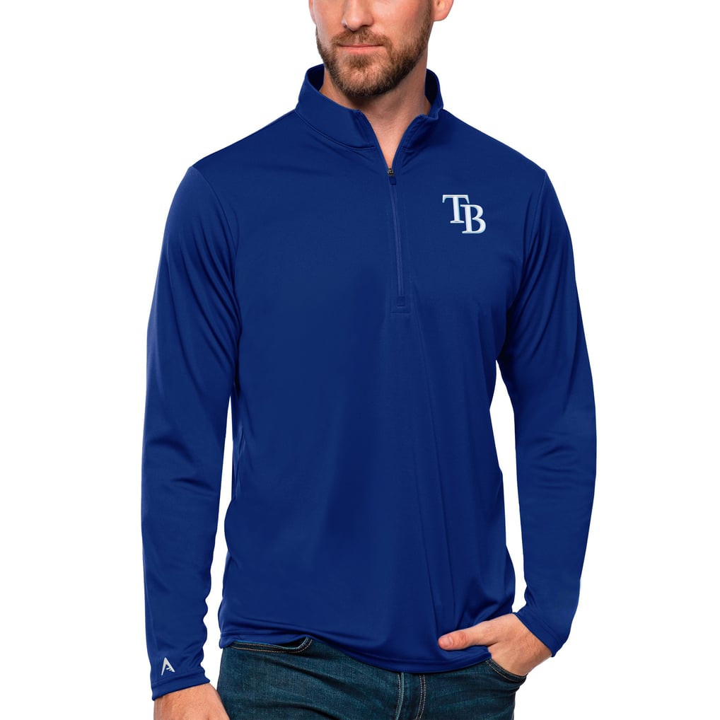 Tampa Bay Rays Antigua Tribute Quarter-Zip Pullover Top - Royal