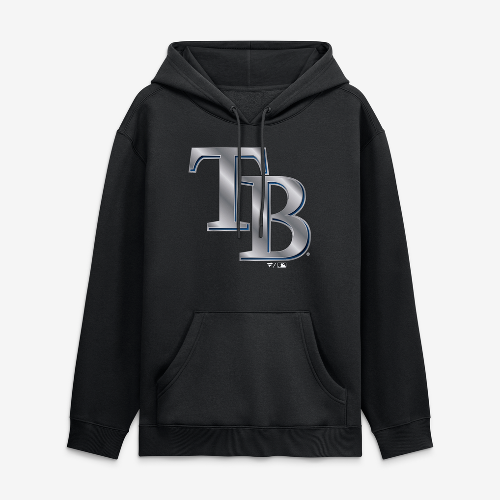 Men's Tampa Bay Rays Black Forged Mascot Personalized Name & Number Hoodie