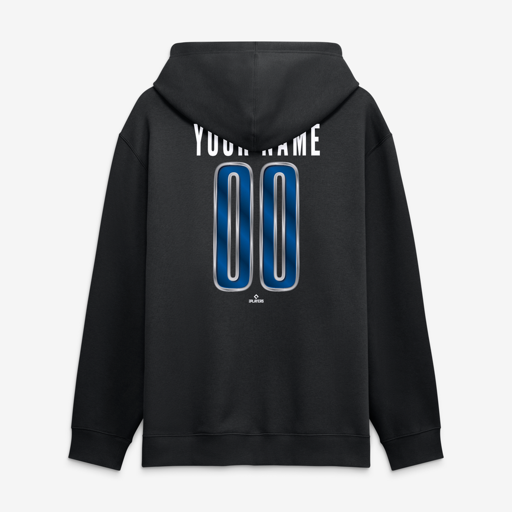 Men's Tampa Bay Rays Black Forged Mascot Personalized Name & Number Hoodie