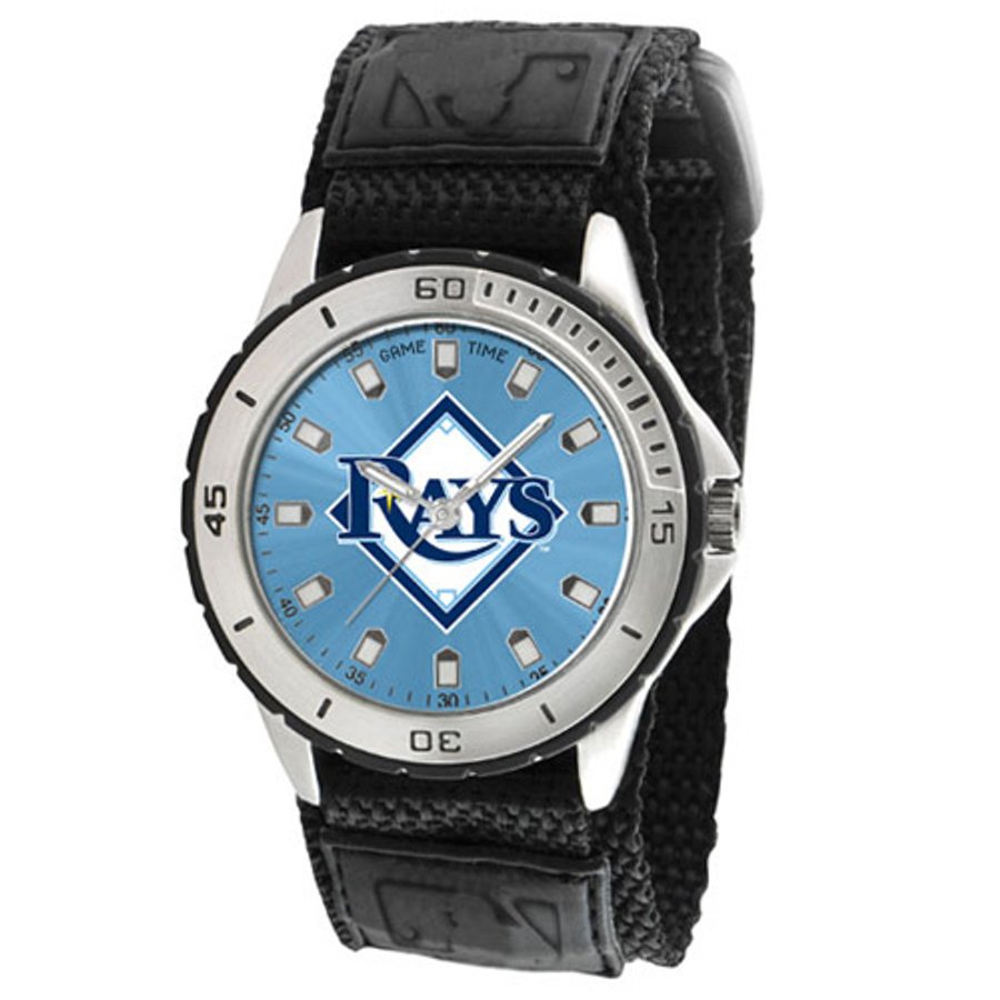 Aruba Rays Watch Men's Tampa Bay Rays Black Veteran Nylon Watch