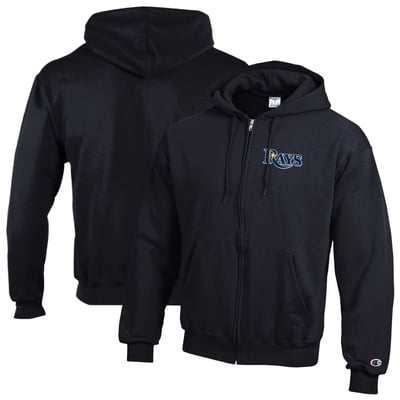 Tampa Bay Rays Champion Powerblend Full-Zip Hoodie - Black