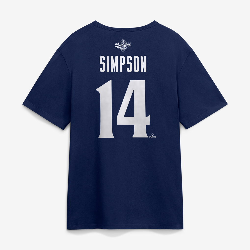 Men's Tampa Bay Rays Chandler Simpson Navy 2026 World Series Name ...