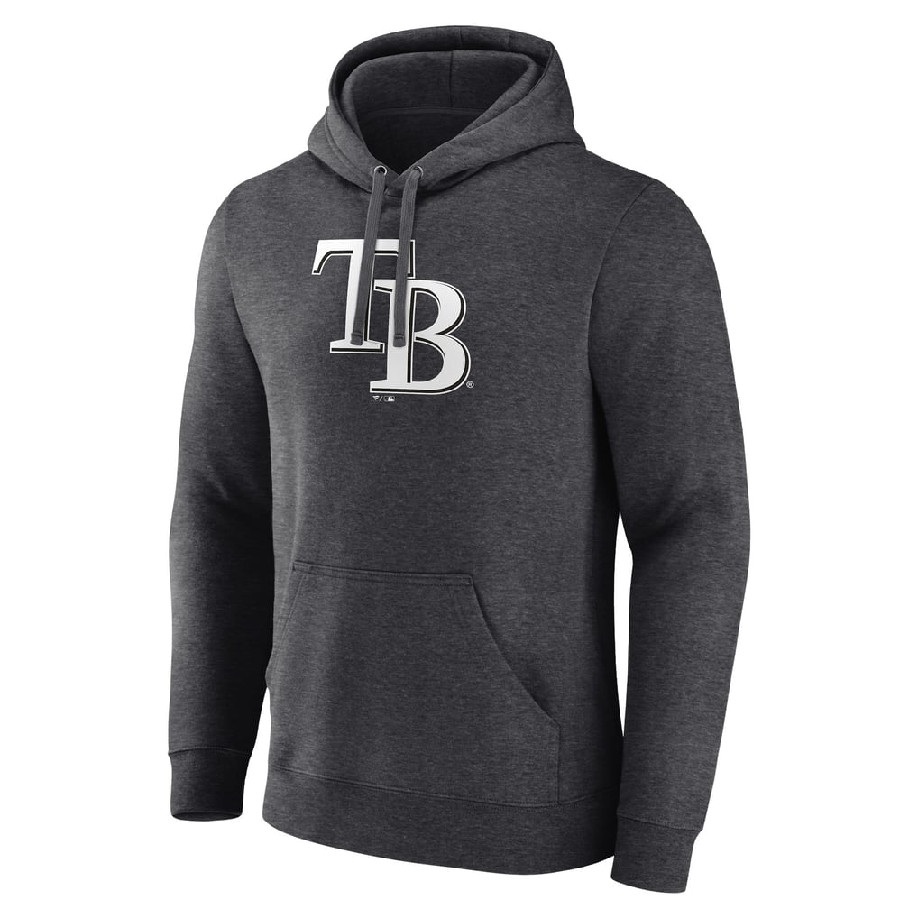 Tampa Bay Rays Personalized Monochrome Name & Number Pullover Hoodie - Charcoal