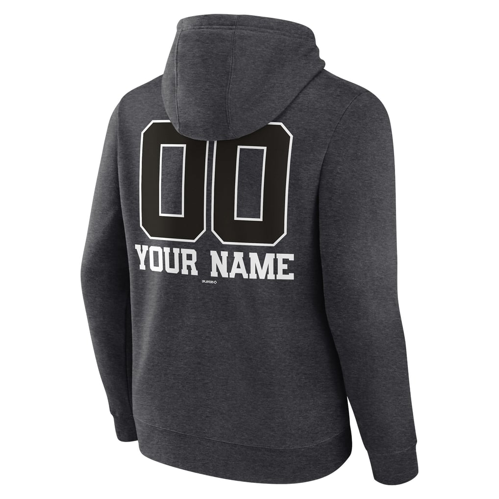 Tampa Bay Rays Personalized Monochrome Name & Number Pullover Hoodie - Charcoal