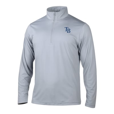 Tampa Bay Rays Columbia Fairway Break Quarter-Zip Pullover - Gray