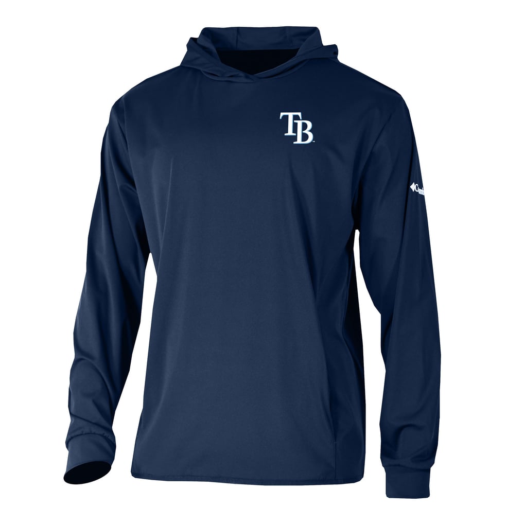  Tampa Bay Rays Columbia Long Drive Pullover Hoodie - Navy