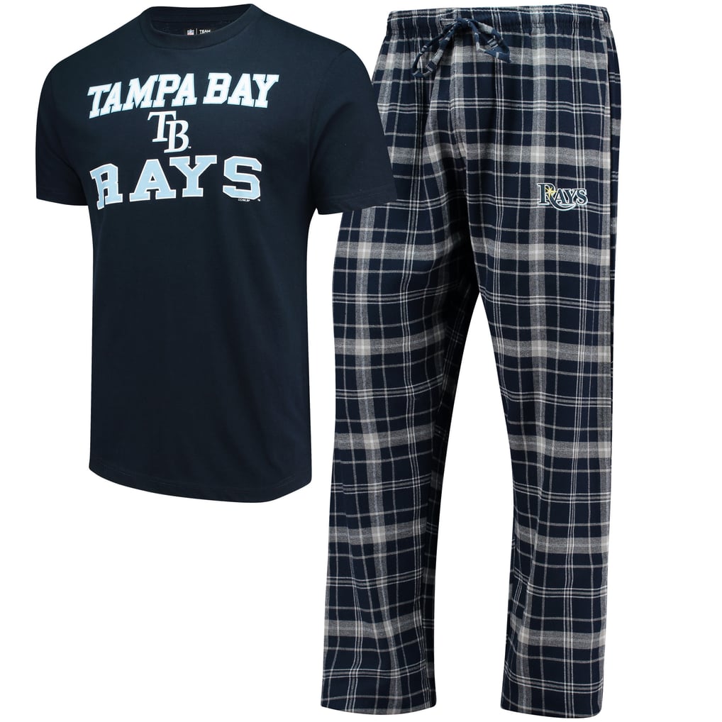 Men's Tampa Bay Rays Concepts Sport Navy/Gray Halftime Pants and Top Set