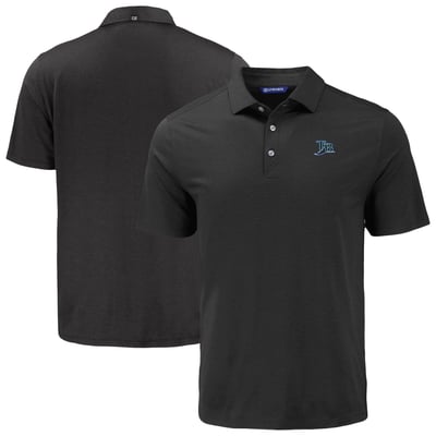 Tampa Bay Rays Cutter & Buck Coastline Epic Comfort Eco Recycled Polo - Black