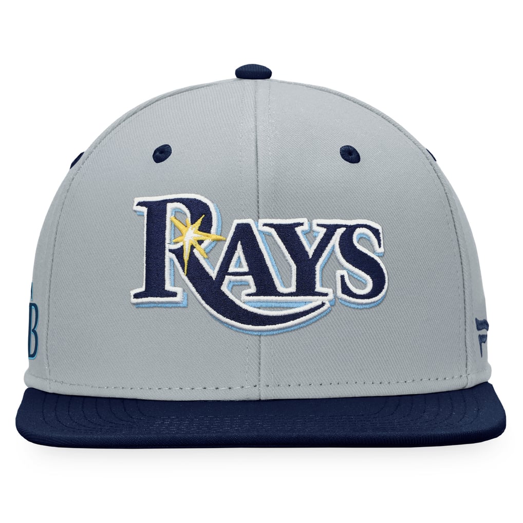 Men's Tampa Bay Rays Fanatics Gray Team Two-Tone Snapback Hat