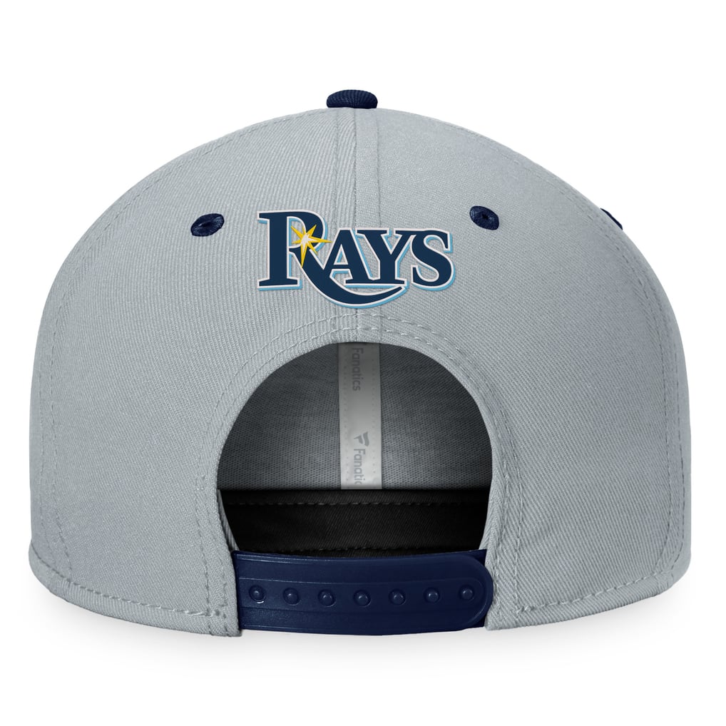 Men's Tampa Bay Rays Fanatics Gray Team Two-Tone Snapback Hat