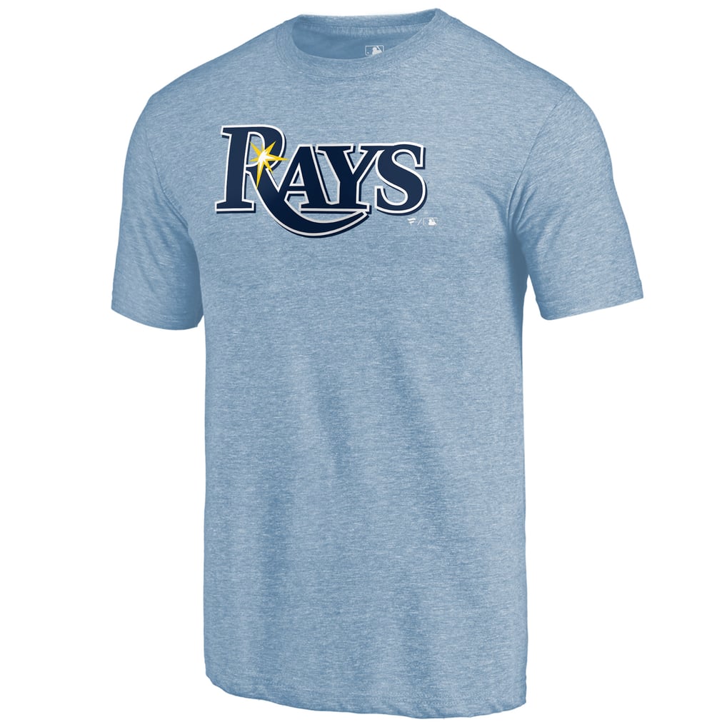 Men's Tampa Bay Rays Fanatics Light Blue Team Wordmark Tri-Blend T-Shirt