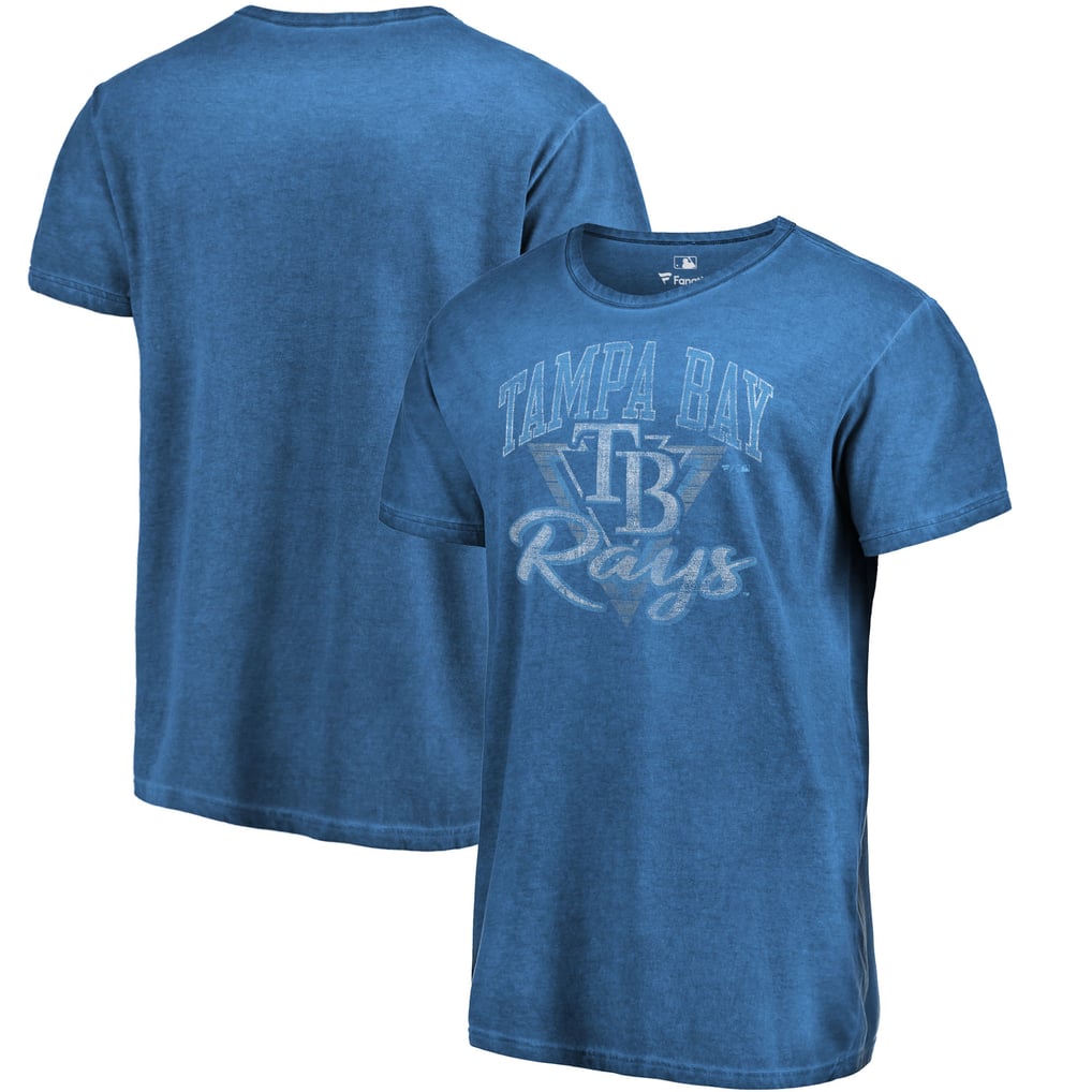 Men's Tampa Bay Rays Fanatics Navy Shadow Washed Retro Arch T-Shirt