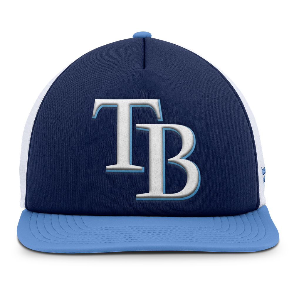 Men's Tampa Bay Rays Fanatics Navy/White Fundamental Foam Front ...