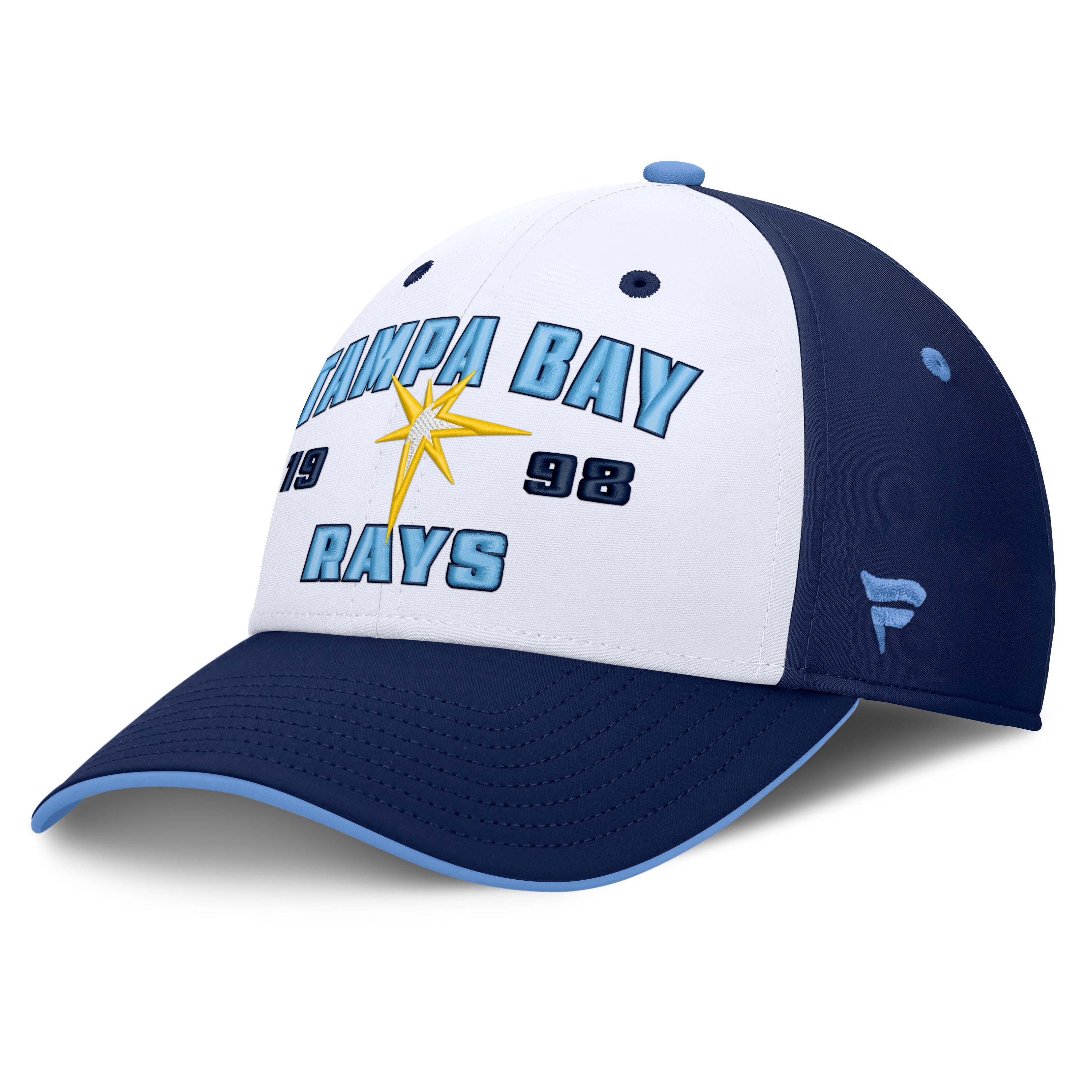 Men's Tampa Bay Rays Fanatics Navy/White Jammed Structured Flex Hat