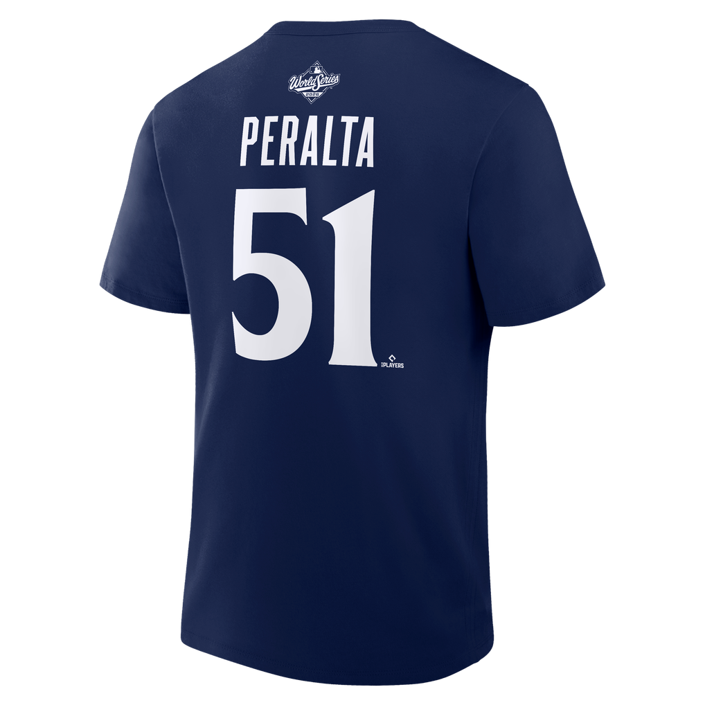 Men's Tampa Bay Rays Freddy Peralta Navy 2026 World Series Name ...