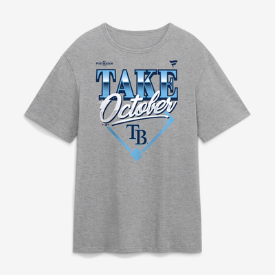 Tampa Bay Rays 2026 MLB Postseason Take October T-Shirt - Gray