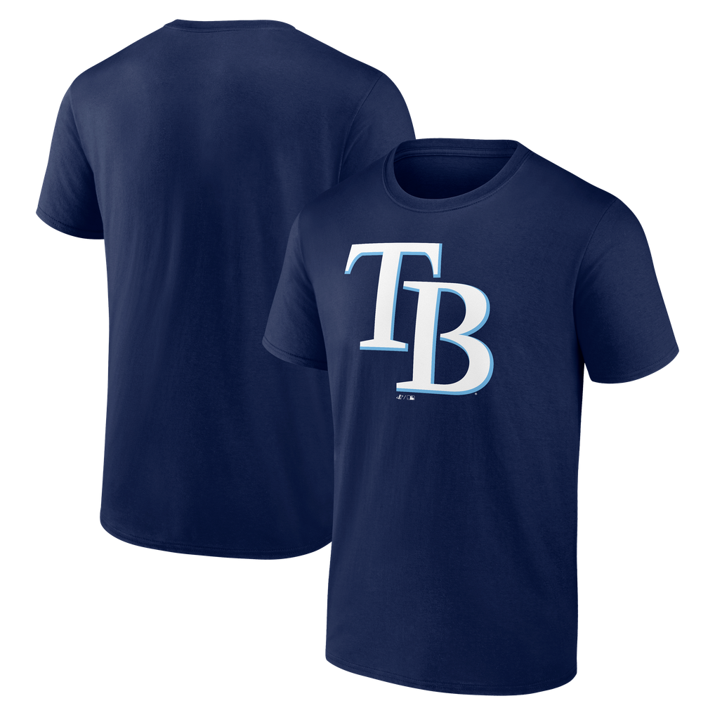 Tampa Bay Rays Logo Athletic Official Logo T-Shirt - Navy
