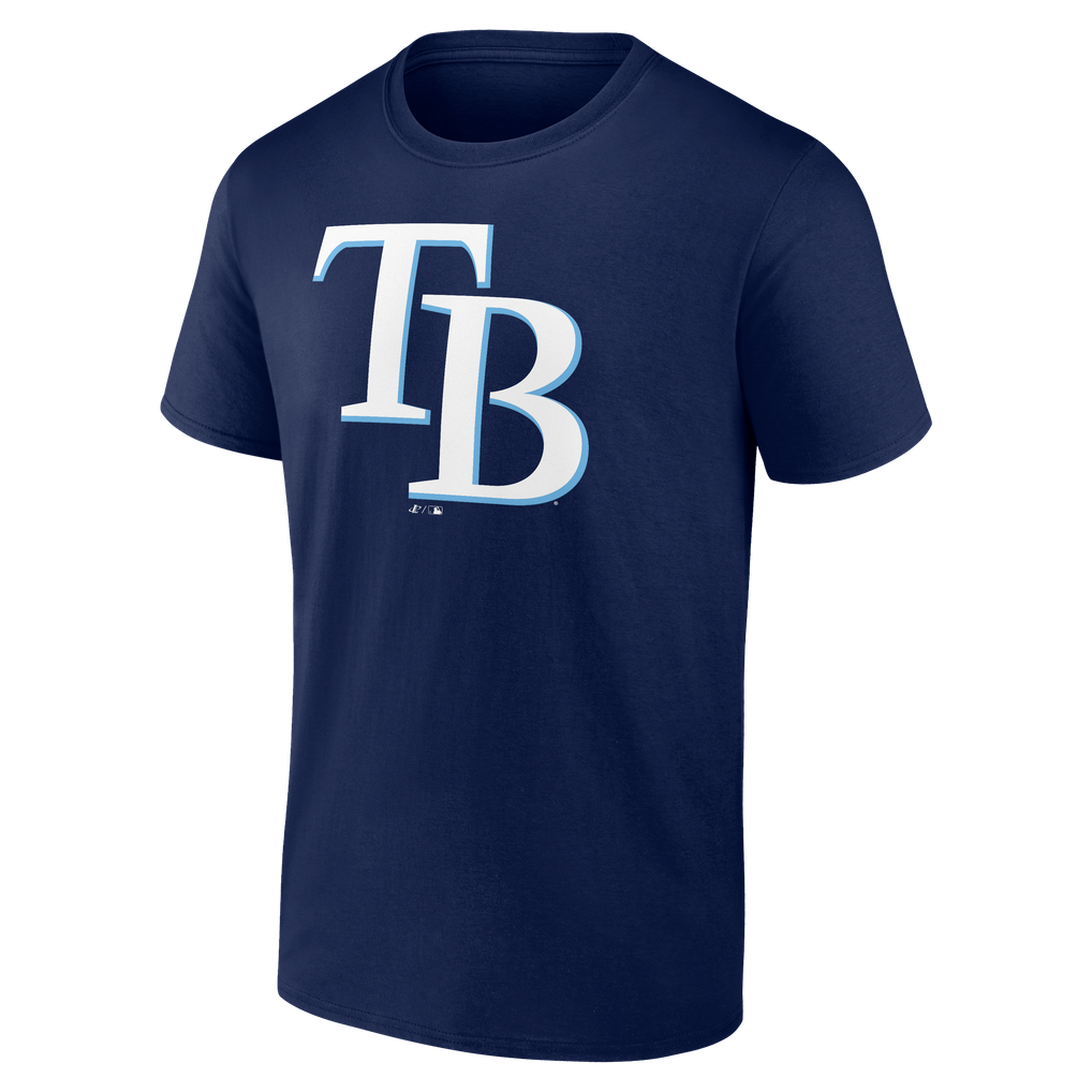 Tampa Bay Rays Logo Athletic Official Logo T-Shirt - Navy