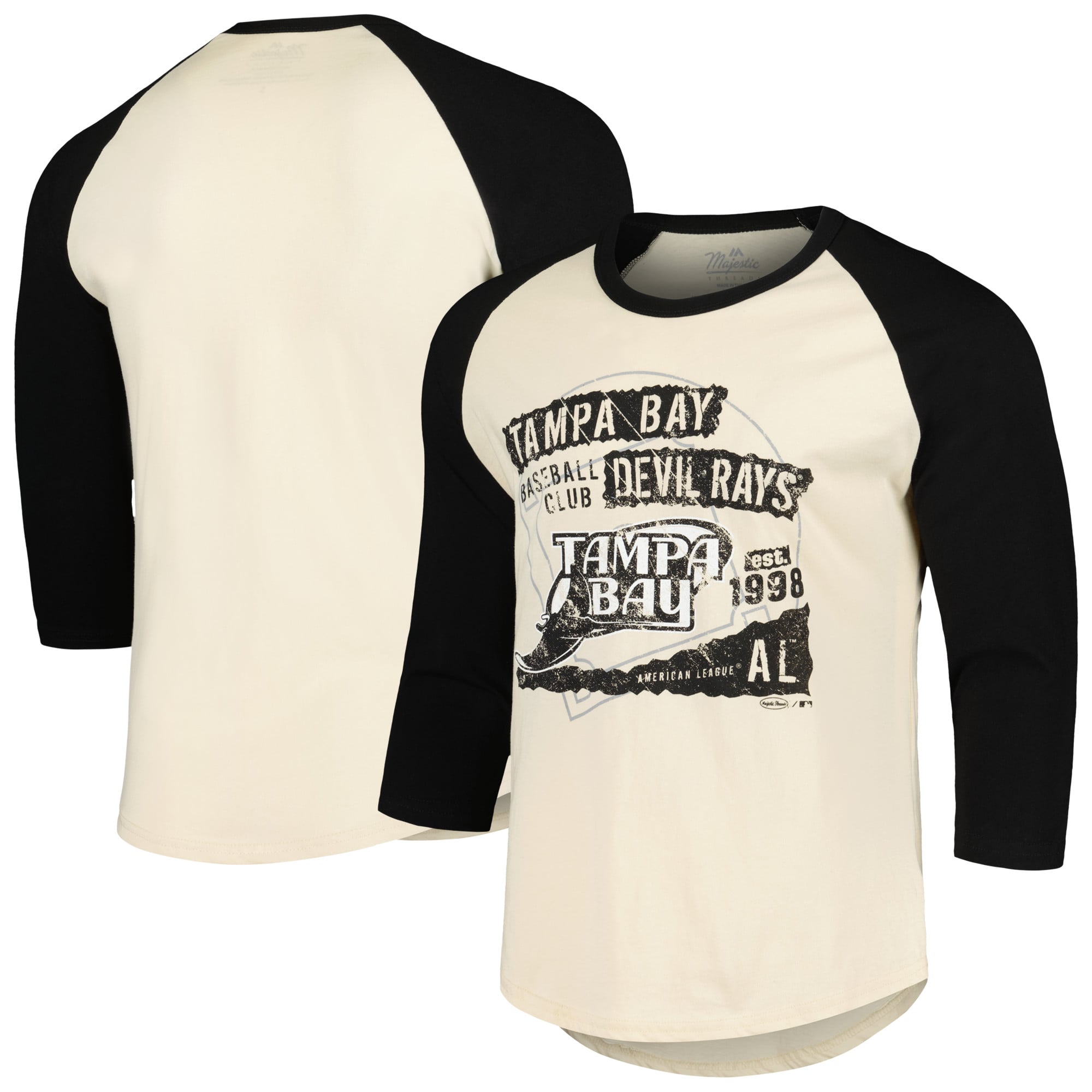 T-shirt Manches 3/4 Tampa Bay Rays Pour Femme - Taille L - Neuf Avec étiquettes
