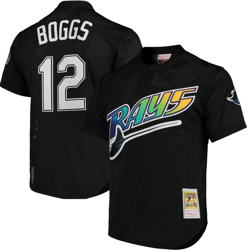 Wade Boggs Tampa Bay Rays Mitchell and Ness 1991 batting practice jersey