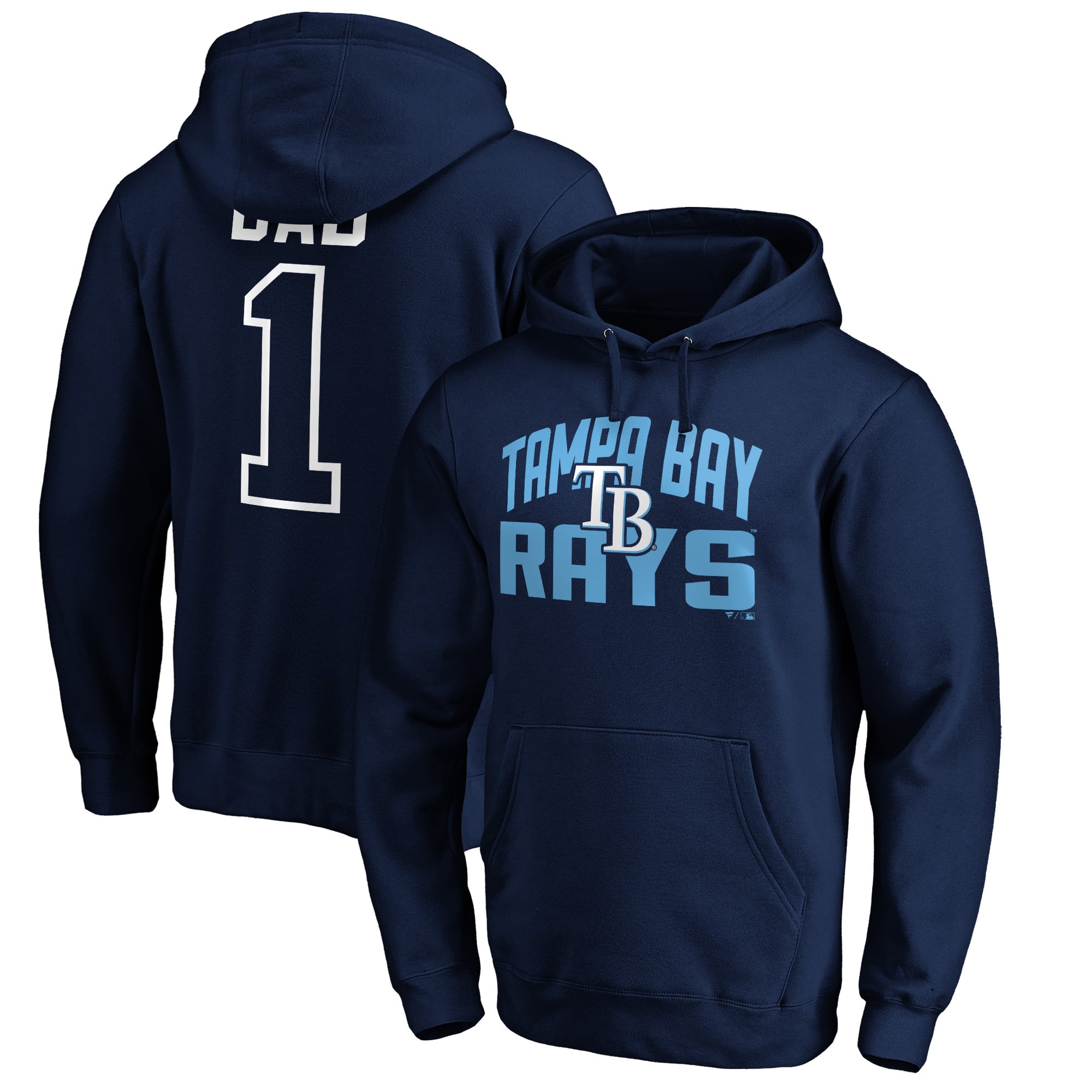 Men's Tampa Bay Rays Navy Father's Day #1 Dad Pullover Hoodie