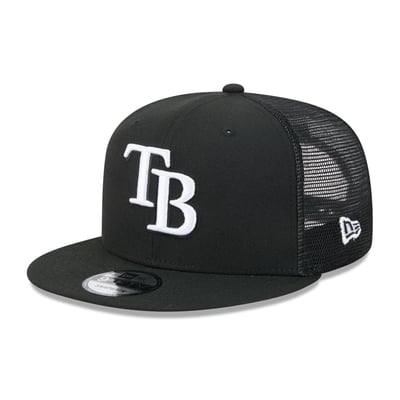 Tampa Bay Rays New Era 9FIFTY Adjustable Trucker Hat - Black