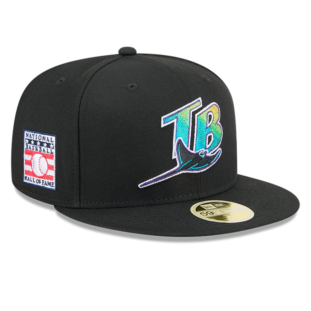 Men's Tampa Bay Rays New Era Black Baseball Hall of Fame 59FIFTY Fitted Hat
