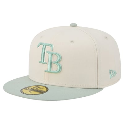 Tampa Bay Rays New Era Color Pack 59FIFTY Fitted Hat - Cream/Green
