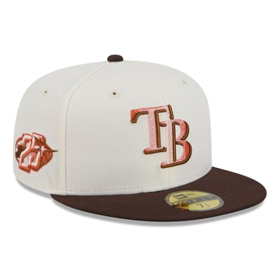 Tampa Bay Rays New Era Pumpkin Spice 59FIFTY Fitted Hat - Natural/Brown