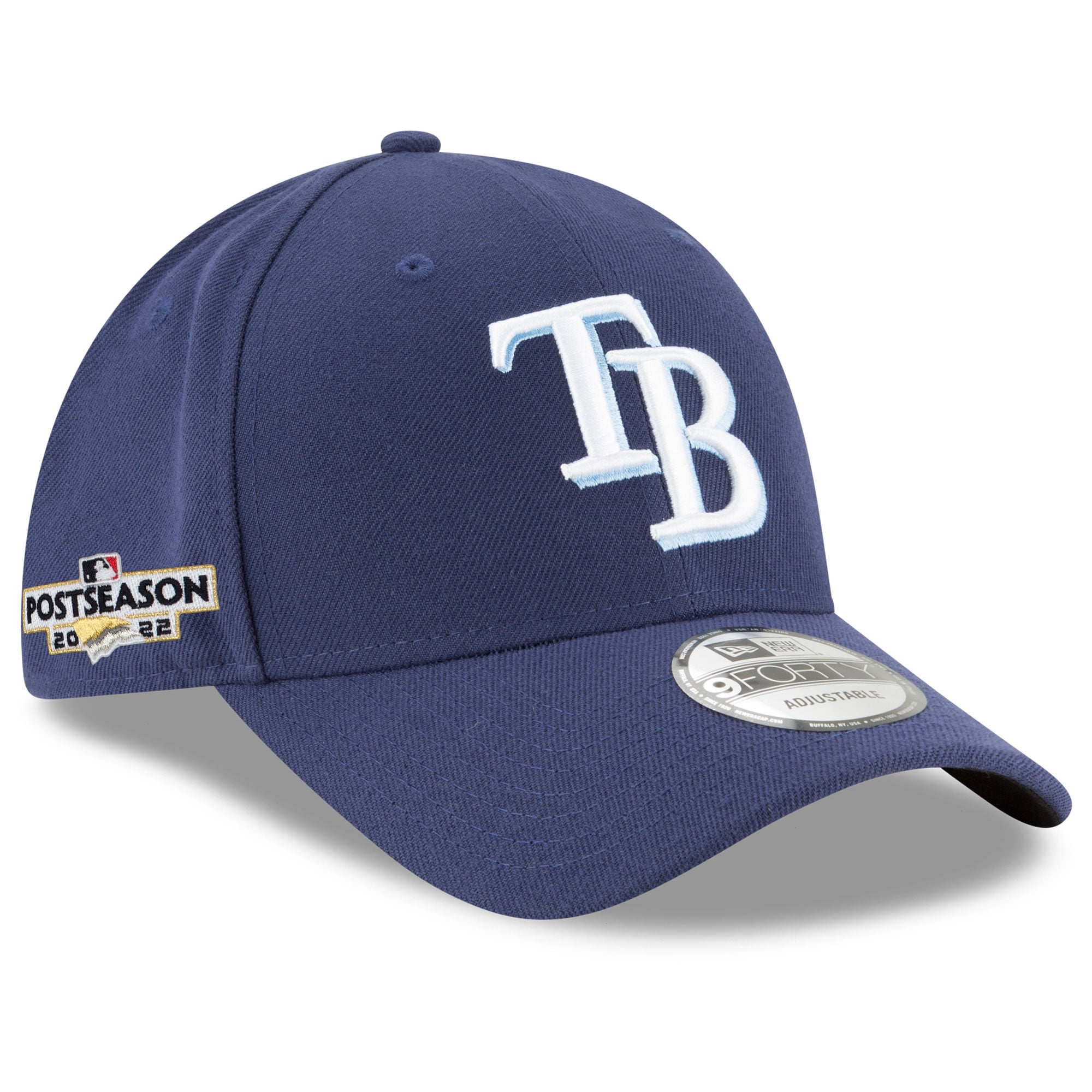 Men's Tampa Bay Rays New Era Navy 2022 Postseason Side Patch 9FORTY ...