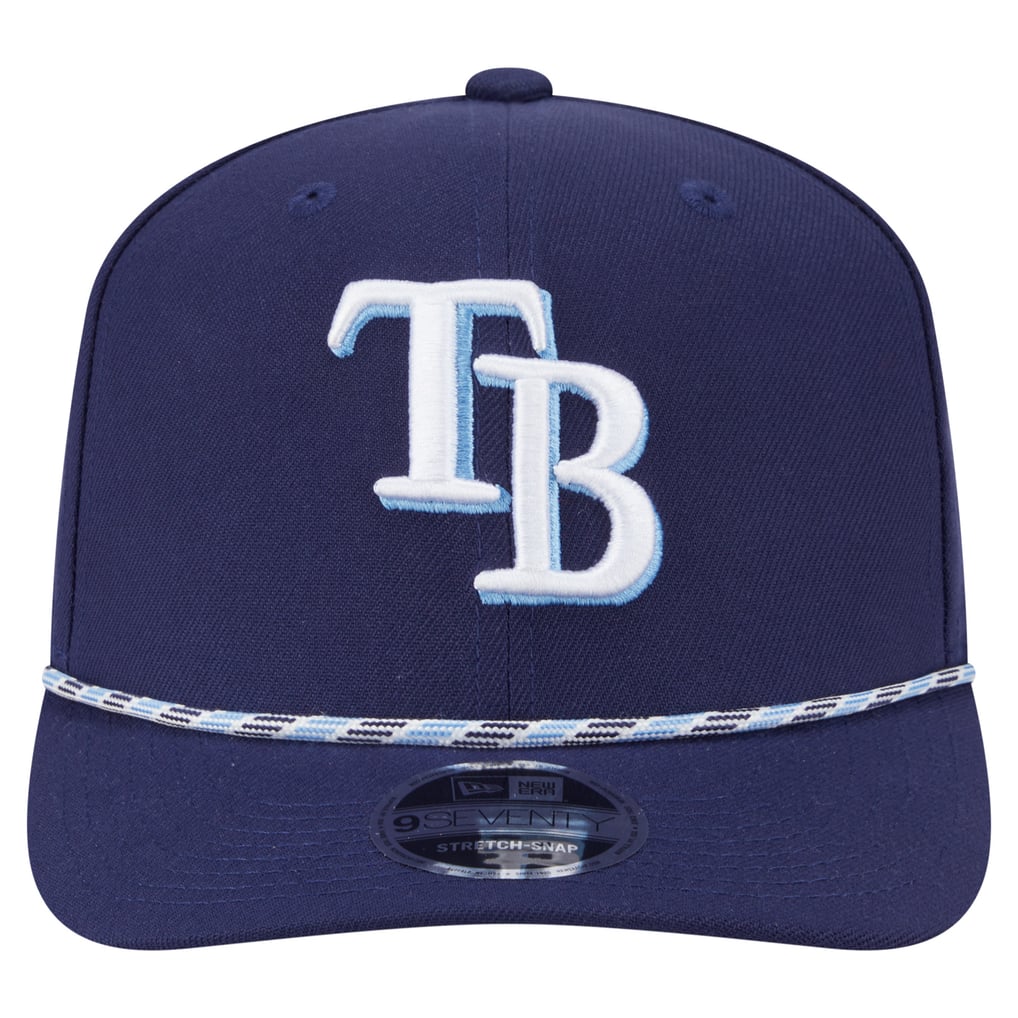 Rays Ropes Men's Tampa Bay Rays New Era Navy Multi-Rope 9SEVENTY Stretch-Snap Hat
